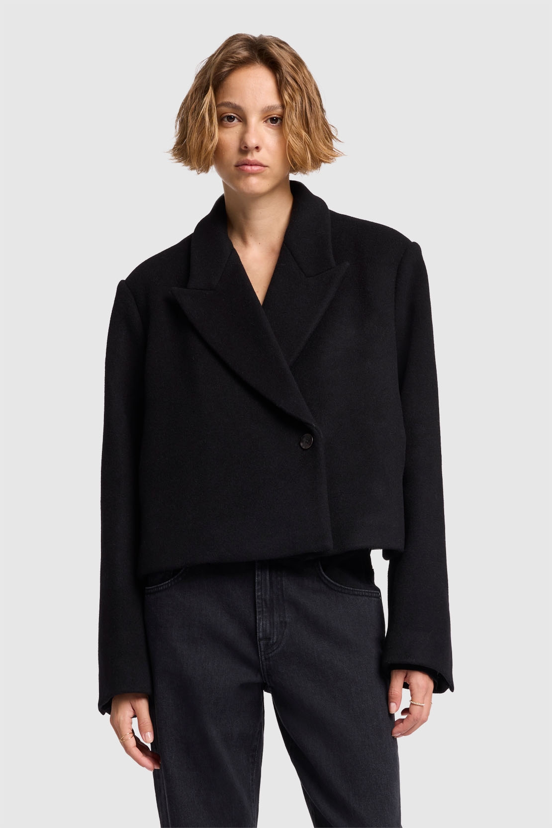 Short Jacket Wool Black - Jacket | 7 For All Mankind