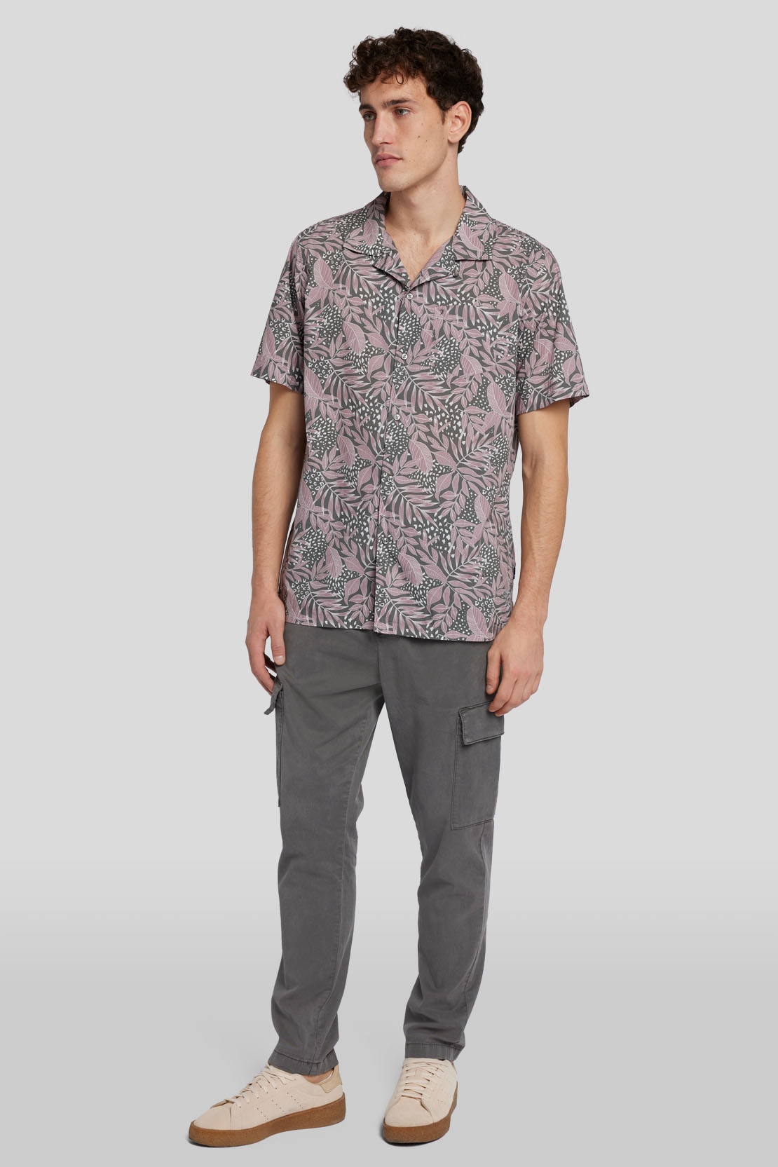 SAINT LAURENT Camp-Collar Striped Silk-Charmeuse Shirt for