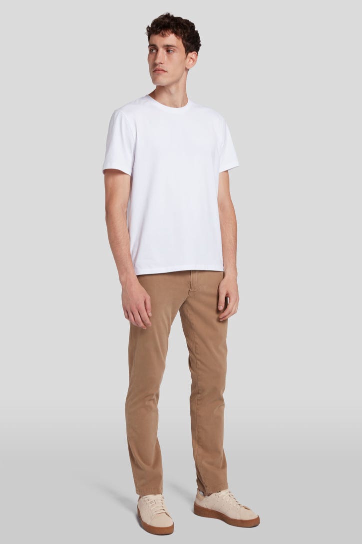 SLIMMY CHINO TAP. LUXE PERFORMANCE SATEEN SAND