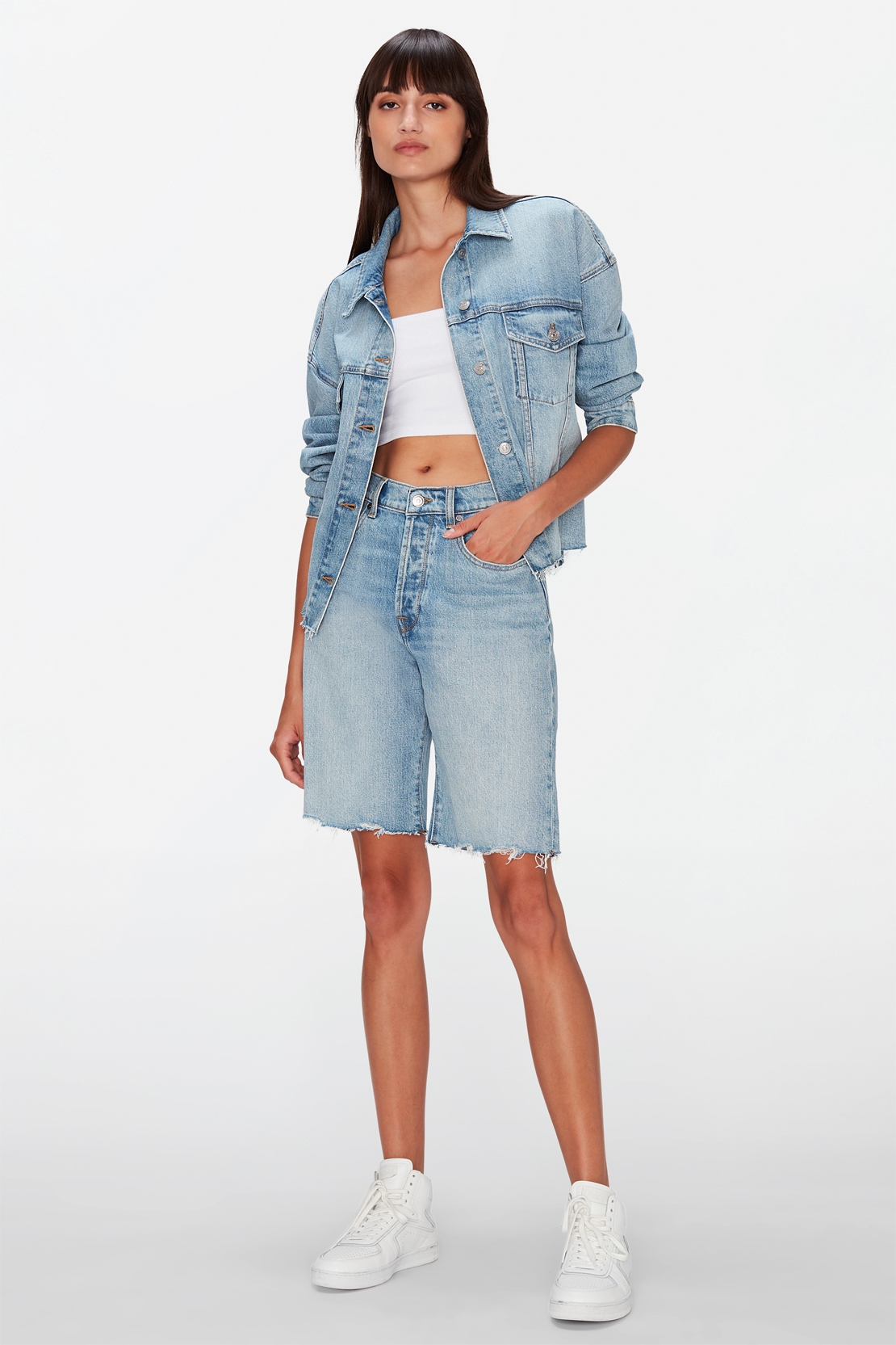 Andy Shorts Air Wash With Irregular Hem - Shorts - light blue | 7